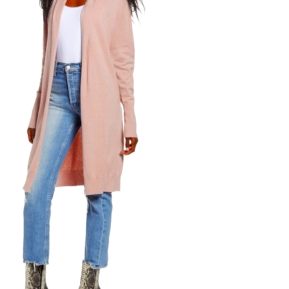 Leith Cozy Long Cardigan Pink-Size L (NWT) - Picture 2 of 2